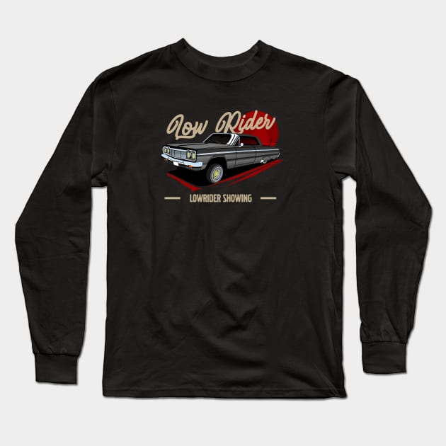 Low Rider Classic Cars Long Sleeve T-Shirt by masjestudio